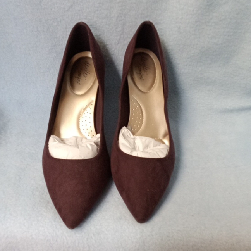 Dexflex Comfort Jeanne Heeled Shoes with Suede Finish Purple-Violet